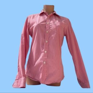 AE vintage fit pink ‘n white pinstripe button-down